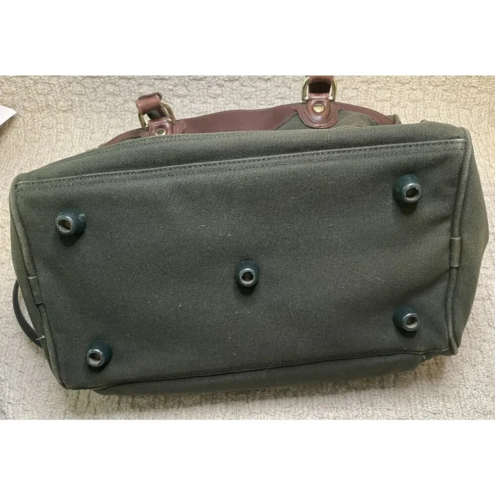 Orvis Bag Fly Fishing Water Resistant Lining Battenkill Olive Canvas Leather